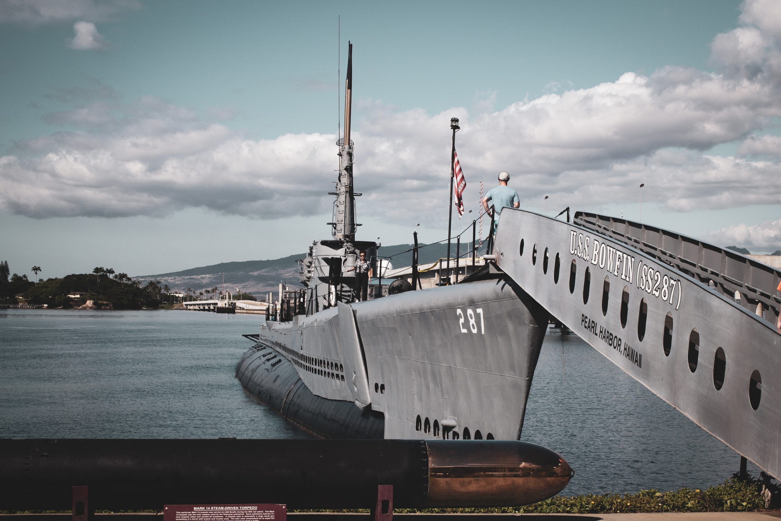 warship at dock